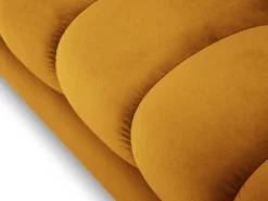 Cosmopolitan Design - Sofá "Bali" 2 lugares em veludo amarelo - 152x92x75cm