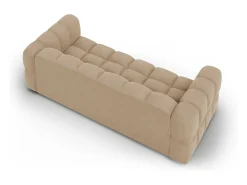 Cosmopolitan Design - Sofá modular "Sky" 4 lugares em veludo areia - 244x102x75cm