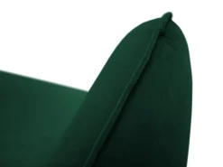 Cosmopolitan Design - Sofá "Vienna" 2 lugares em veludo verde garrafa - 160x92x95cm