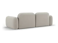Cosmopolitan Design - Sofá modular "Sydney" 3 lugares em veludo bege claro - 230x90x70cm