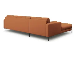 Cosmopolitan Design - Sofá de canto esquerdo "Bali" 5 lugares em tecido estrutural tijolo - 293x185x75cm