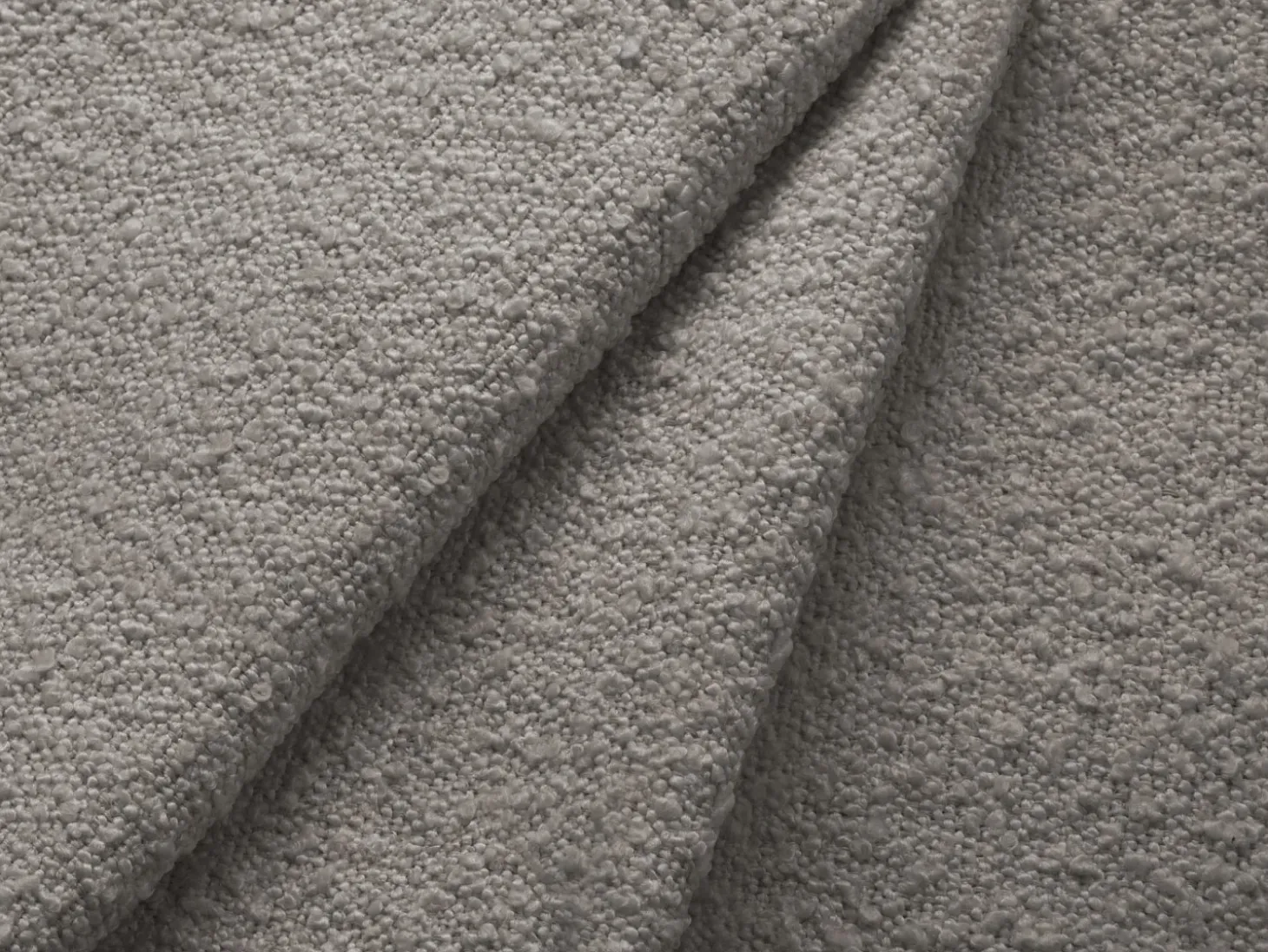 Cosmopolitan Design - Sofá convertível de canto direito com caixa de arrumação "Kyoto" 4 lugares em tecido bouclé cinza - 241x145x88cm