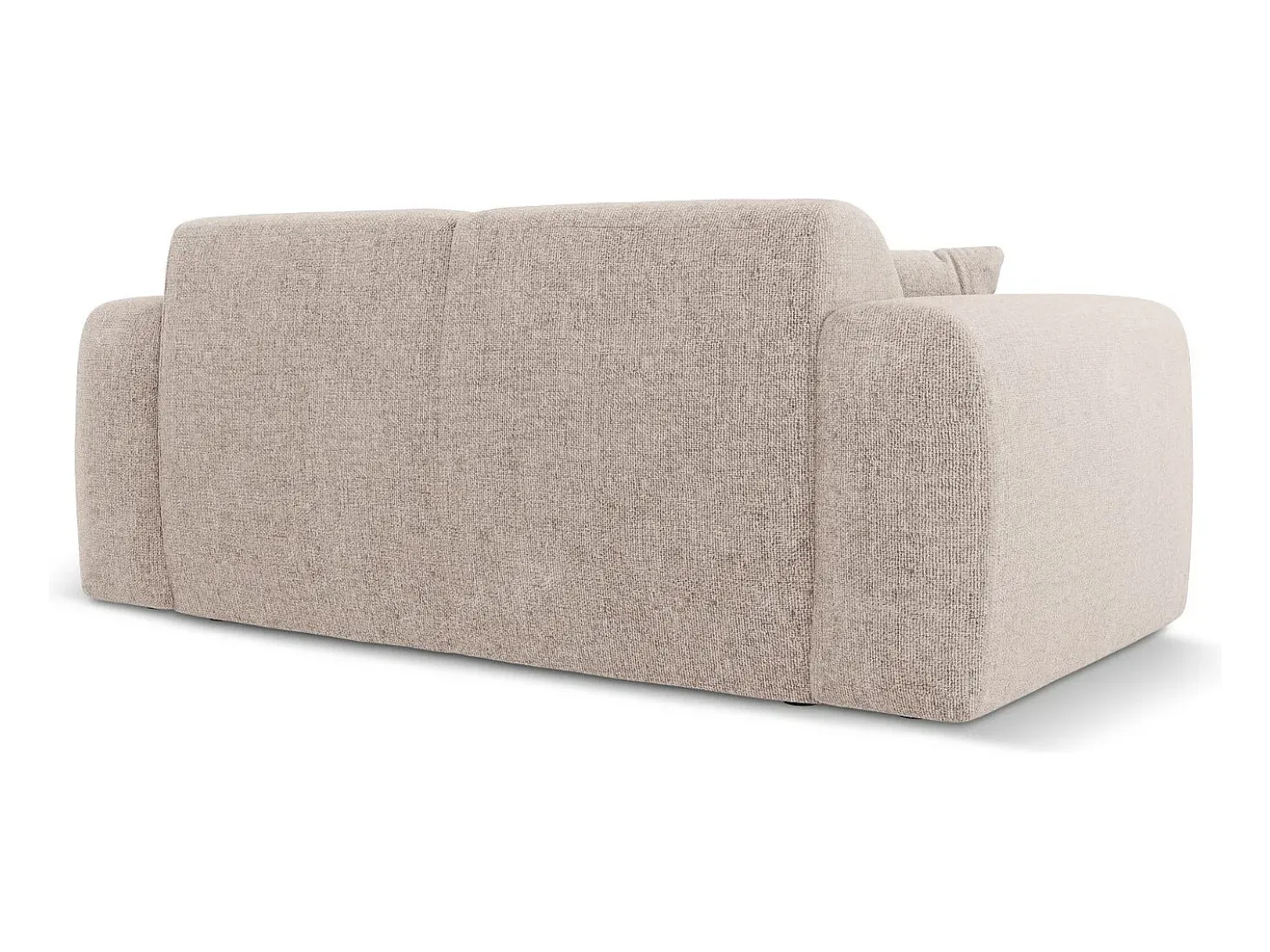 Cosmopolitan Design - Sofá "Nolio" 2 lugares em tecido chenille bege - 170x95x72cm