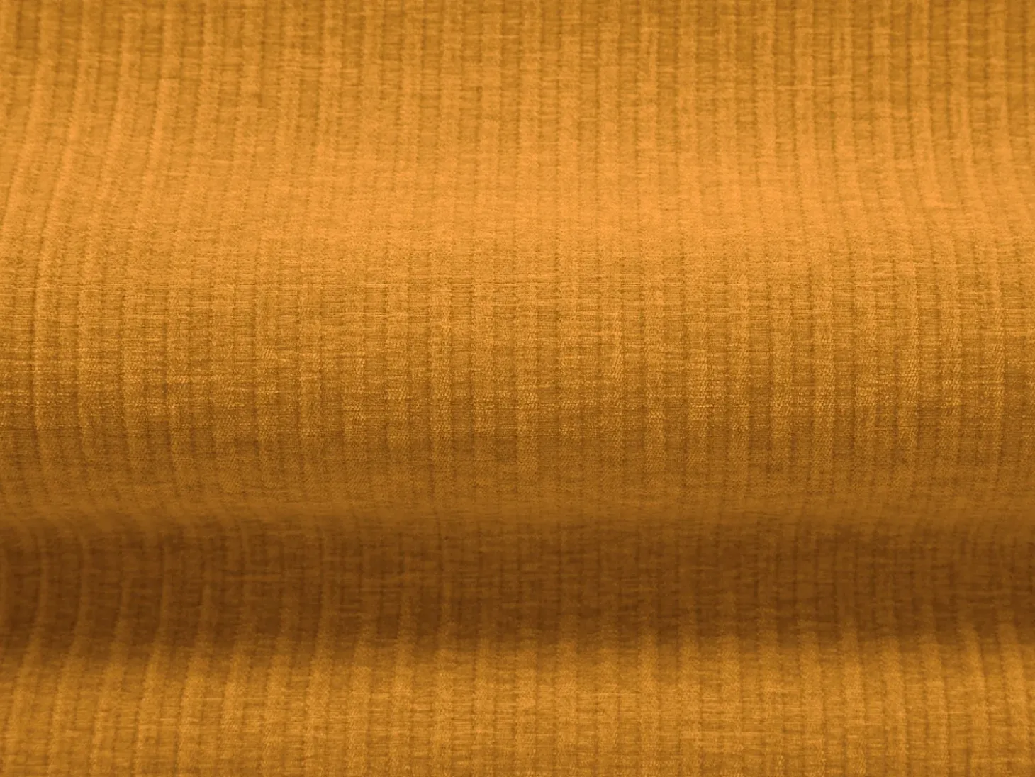 Cosmopolitan Design - Sofá panorâmico "Arendal" 6 lugares em tecido chenille com efeito canelado mostarda - 364x166x70cm
