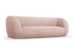 Cosmopolitan Design - Sofá "Essen" 3 lugares em tecido bouclé rosa pálido - 230x95x86cm