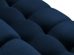 Cosmopolitan Design - Sofá de canto esquerdo "Bali" 5 lugares em veludo azul real - 293x185x75cm