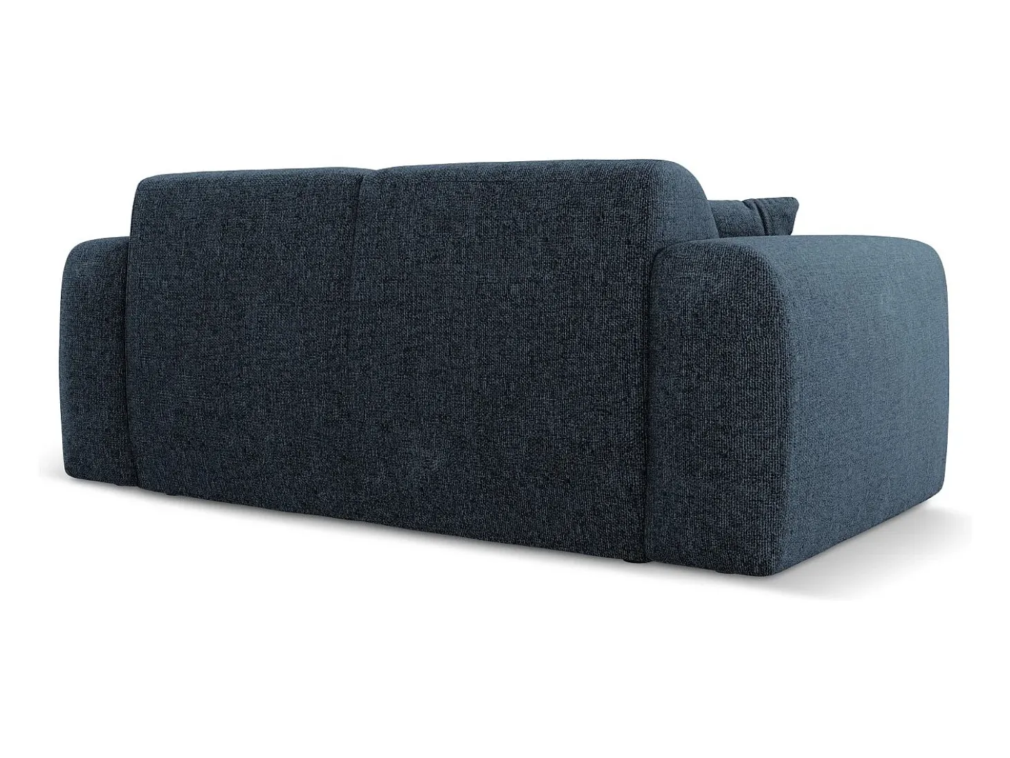 Cosmopolitan Design - Sofá "Nolio" 2 lugares em tecido chenille azul real - 170x95x72cm