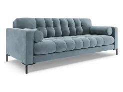 Cosmopolitan Design - Sofá "Bali" 3 lugares em veludo azul claro - 177x92x75cm