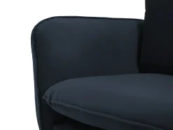 Cosmopolitan Design - Sofá "Vienna" 2 lugares em veludo azul escuro - 160x92x95cm