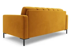Cosmopolitan Design - Sofá "Bali" 2 lugares em veludo amarelo - 152x92x75cm