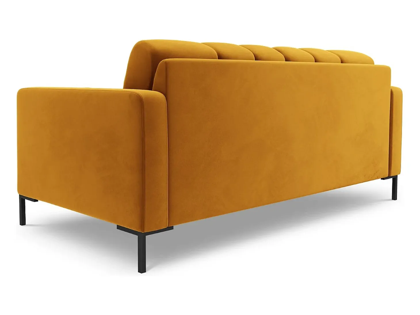 Cosmopolitan Design - Sofá "Bali" 2 lugares em veludo amarelo - 152x92x75cm