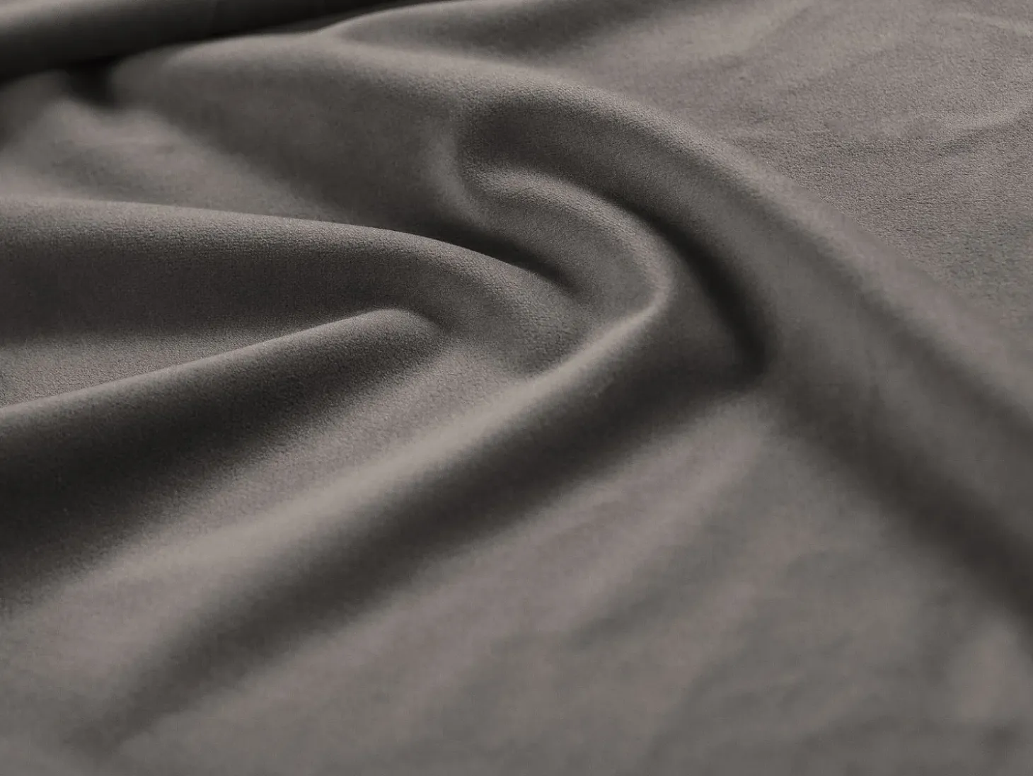 Cosmopolitan Design - Sofá panorâmico "Bali" 7 lugares em veludo cinza claro - 383x185x75cm