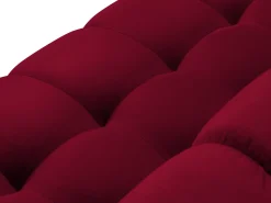 Cosmopolitan Design - Sofá panorâmico "Bali" 9 lugares em veludo vermelho - 327x256x75cm