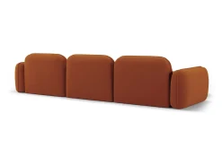 Cosmopolitan Design - Sofá modular de canto esquerdo "Sydney" 4 lugares em veludo terracota - 320x165x70cm