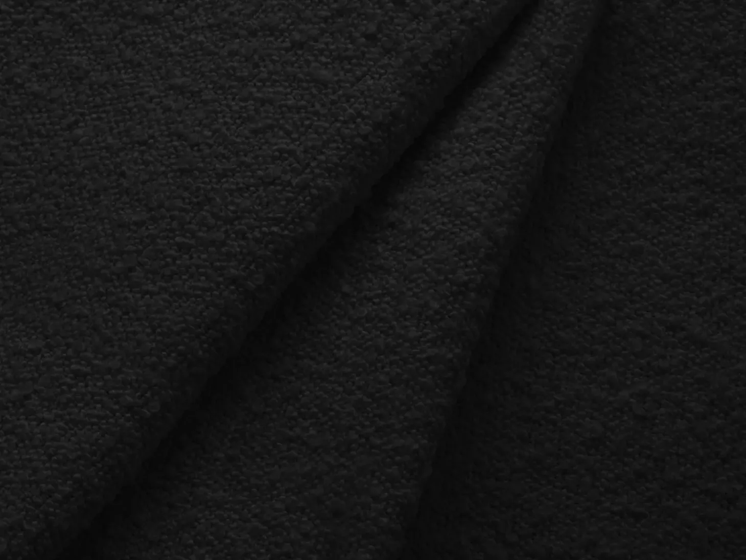 Cosmopolitan Design - Sofá convertível de canto direito com caixa de arrumação "Kyoto" 4 lugares em tecido bouclé preto - 241x145x88cm