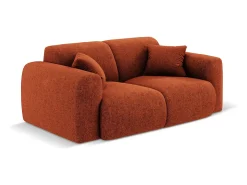 Cosmopolitan Design - Sofá "Nolio" 2 lugares em tecido chenille terracota - 170x95x72cm