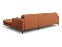Cosmopolitan Design - Sofá de canto direito "Bali" 5 lugares em tecido estrutural tijolo - 293x185x75cm