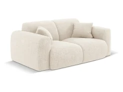 Cosmopolitan Design - Sofá "Nolio" 2 lugares em tecido chenille bege claro - 170x95x72cm