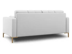 Cosmopolitan Design - Sofá "Bali" 2 lugares em tecido estrutural cinza claro - 152x92x75cm