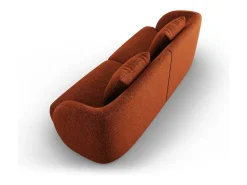 Cosmopolitan Design - Sofá "Tulum" 2 lugares em tecido chenille terracota - 180x90x70cm