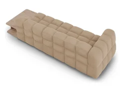 Cosmopolitan Design - Sofá modular direito "Sky" 4 lugares em veludo areia - 297x102x75cm