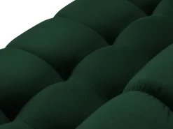 Cosmopolitan Design - Sofá "Bali" 4 lugares em veludo verde garrafa - 217x92x75cm