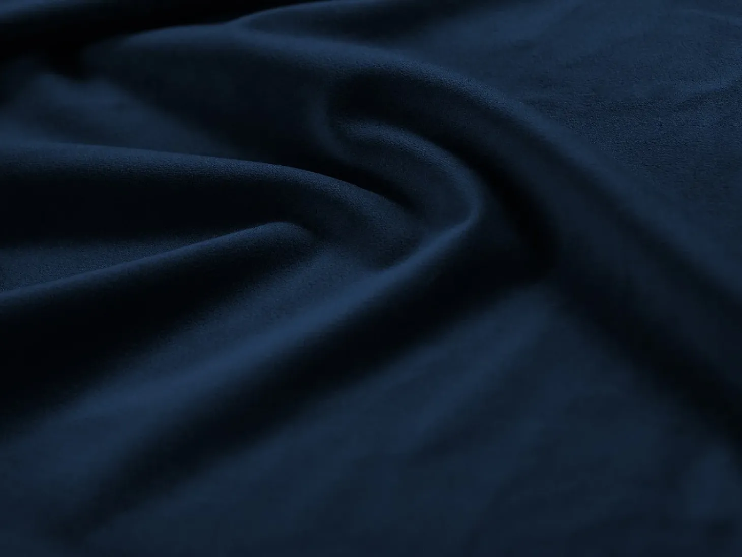 Cosmopolitan Design - Sofá panorâmico "Bali" 7 lugares em veludo azul real - 383x185x75cm