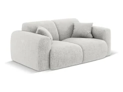 Cosmopolitan Design - Sofá "Nolio" 2 lugares em tecido chenille cinza claro - 170x95x72cm