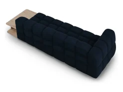 Cosmopolitan Design - Sofá modular direito "Sky" 4 lugares em veludo azul real - 297x102x75cm