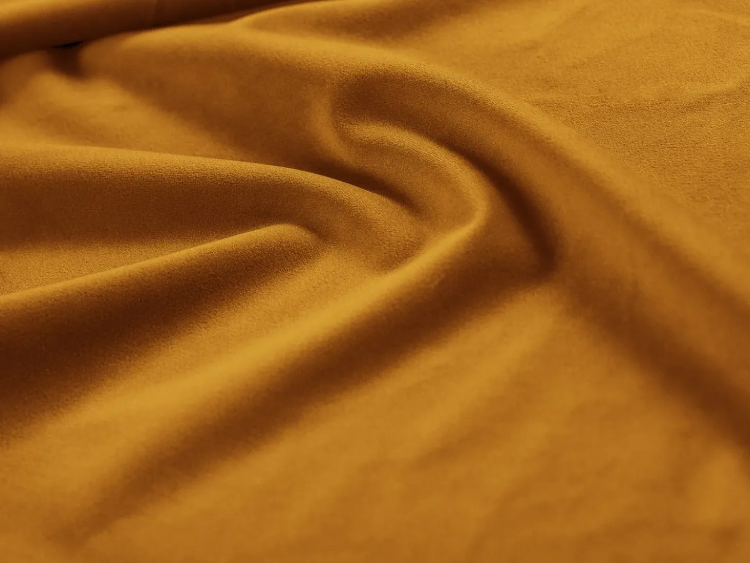 Cosmopolitan Design - Sofá panorâmico "Bali" 9 lugares em veludo amarelo - 327x256x75cm