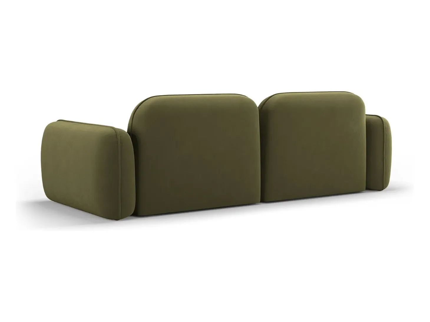 Cosmopolitan Design - Sofá modular "Sydney" 3 lugares em veludo verde claro - 230x90x70cm