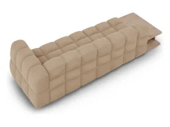 Cosmopolitan Design - Sofá modular virado para a esquerda "Sky" 4 lugares em veludo areia - 297x102x75cm