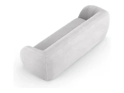Cosmopolitan Design - Sofá "Essen" 3 lugares em tecido bouclé cinza claro - 230x95x86cm