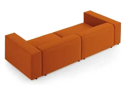 Cosmopolitan Design - Sofá "Arendal" 4 lugares em veludo terracota - 244x102x70cm