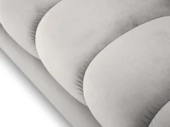 Cosmopolitan Design - Sofá "Bali" 4 lugares em veludo prata - 217x92x75cm