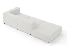 Cosmopolitan Design - Sofá esquerdo "Arendal" 4 lugares em tecido chenille cinza claro - 262x102x70cm