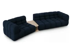 Cosmopolitan Design - Sofá modular virado para a esquerda "Sky" 3 lugares em veludo azul real - 353x148x75cm