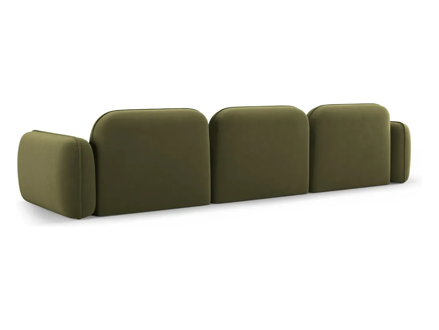 Cosmopolitan Design - Sofá modular "Sydney" 4 lugares em veludo verde claro - 320x90x70cm