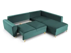 Cosmopolitan Design - Sofá convertível de canto direito com caixa de arrumação 