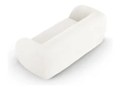 Cosmopolitan Design - Sofá "Essen" 2 lugares em tecido bouclé branco - 210x95x86cm