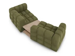 Cosmopolitan Design - Sofá modular "Sky" 2 lugares em veludo verde claro - 280x148x75cm