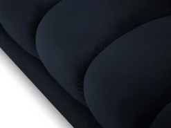 Cosmopolitan Design - Sofá "Bali" 2 lugares em veludo azul escuro - 152x92x75cm