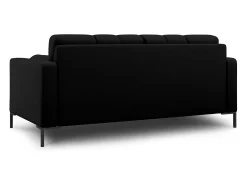 Cosmopolitan Design - Sofá "Bali" 2 lugares em tecido estrutural preto - 152x92x75cm