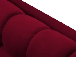 Cosmopolitan Design - Sofá "Bali" 4 lugares em veludo vermelho - 217x92x75cm