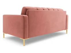 Cosmopolitan Design - Sofá "Bali" 2 lugares em veludo rosa - 152x92x75cm