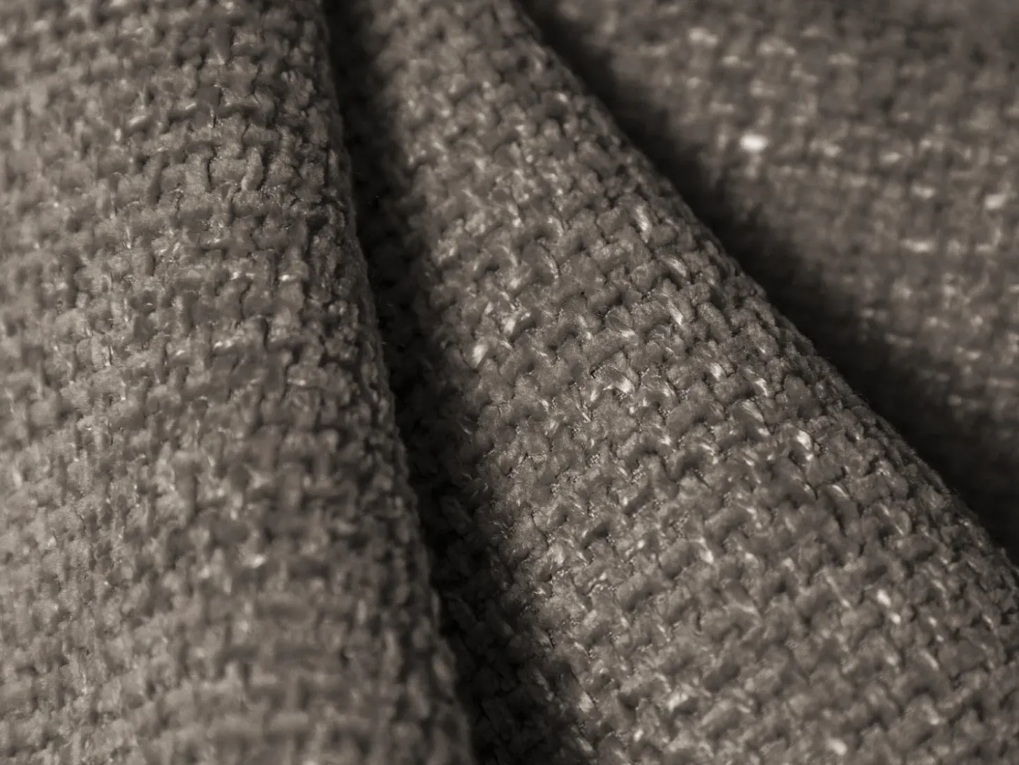Cosmopolitan Design - Sofá esquerdo "Arendal" 4 lugares em tecido chenille cinza - 262x102x70cm