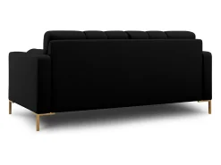Cosmopolitan Design - Sofá "Bali" 2 lugares em tecido estrutural preto - 152x92x75cm