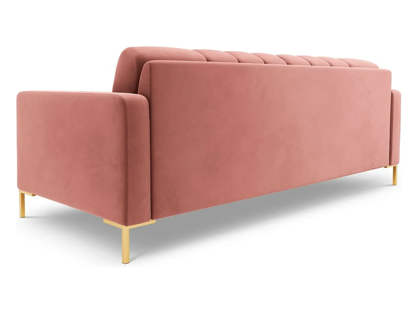 Cosmopolitan Design - Sofá "Bali" 3 lugares em veludo rosa - 177x92x75cm