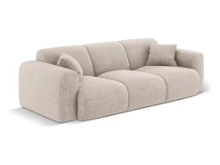 Cosmopolitan Design - Sofá "Nolio" 3 lugares em tecido chenille bege - 235x95x72cm
