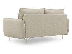 Cosmopolitan Design - Sofá "Vienna" 2 lugares em tecido estrutural bege - 160x92x95cm
